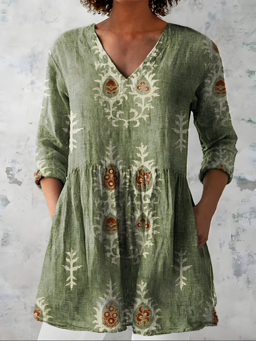 Charlotte | Long V-Neck Blouse