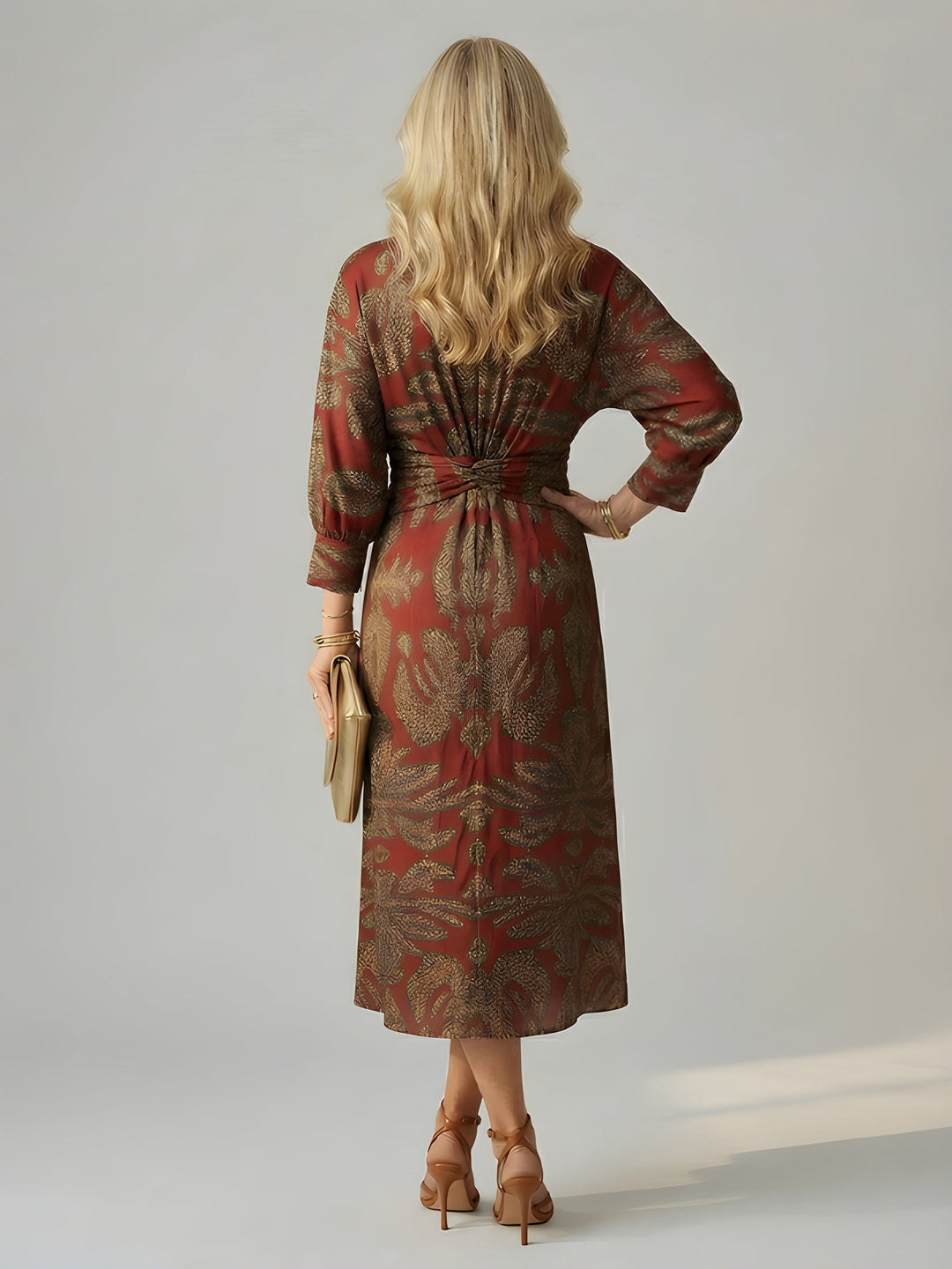 Johanna | Long Sleeve Wrap Midi Dress