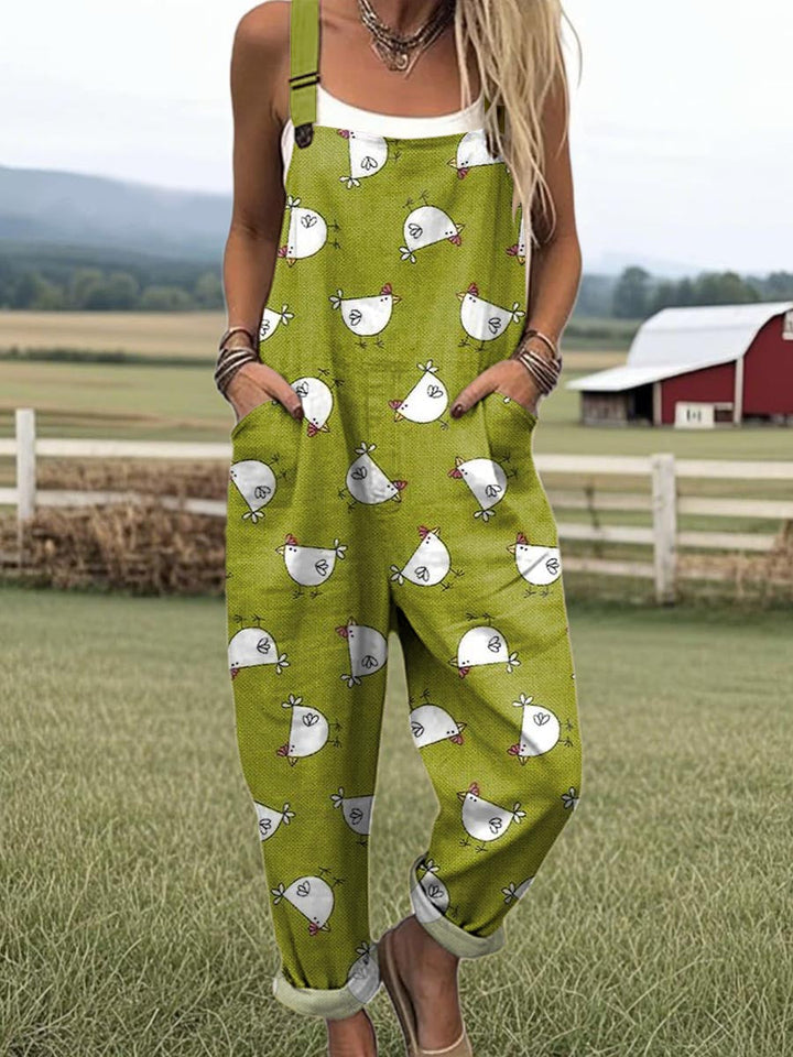 Primrose | Country Chicken Print Jumpsuit
