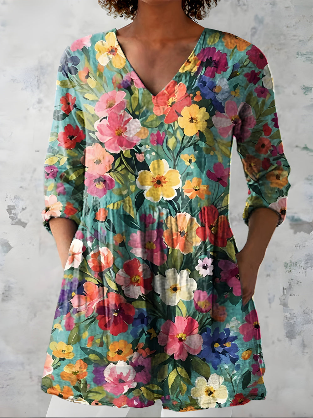 Melisande | Long V-Neck Blouse