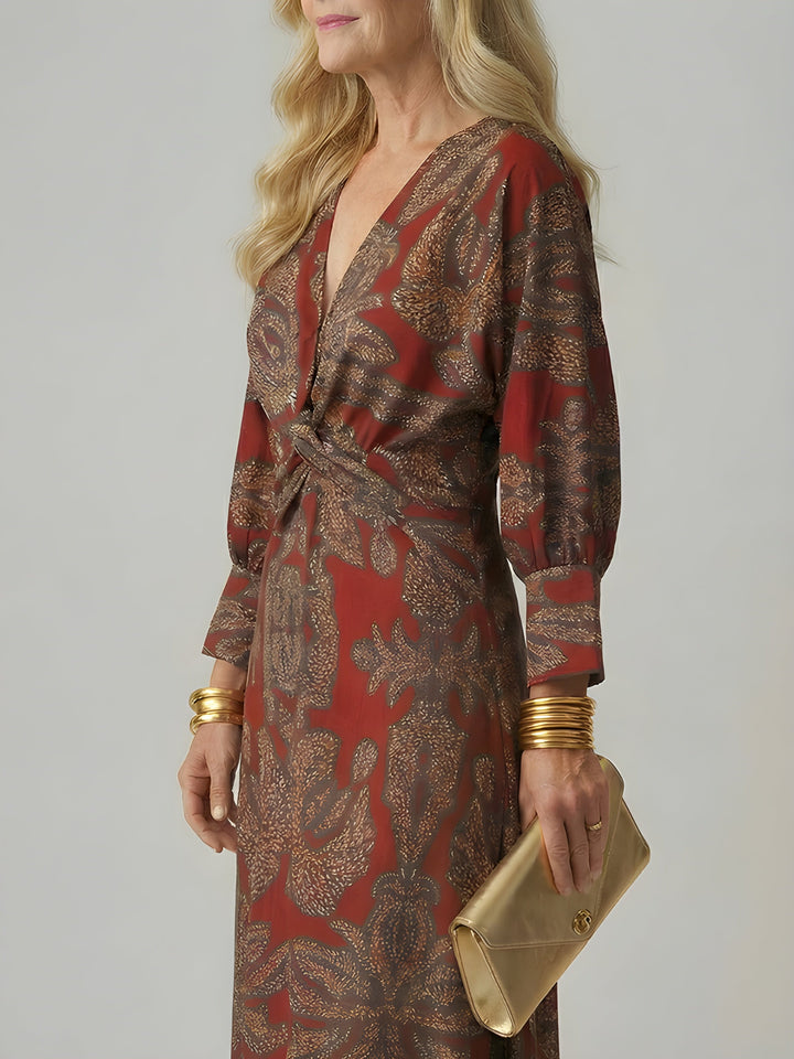 Johanna | Long Sleeve Wrap Midi Dress