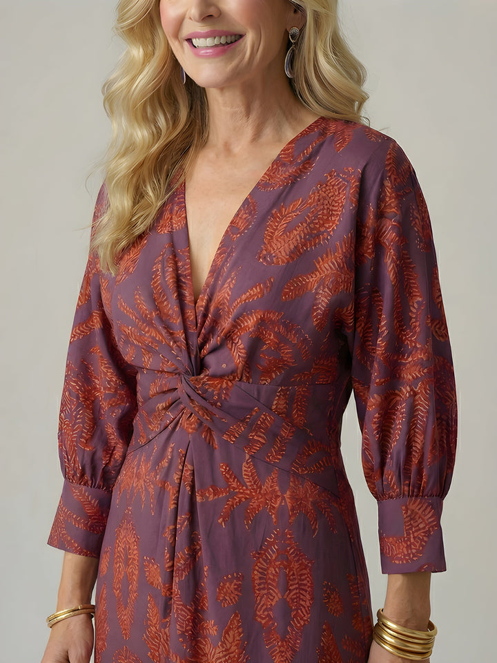 Johanna | Long Sleeve Wrap Midi Dress