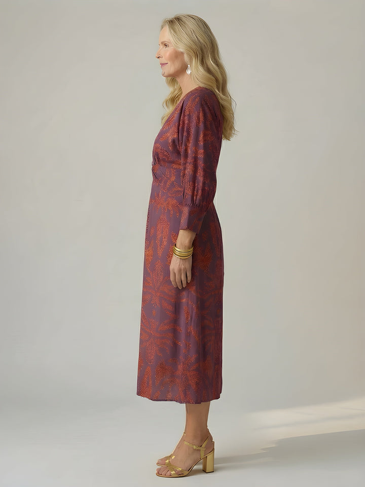 Johanna | Long Sleeve Wrap Midi Dress