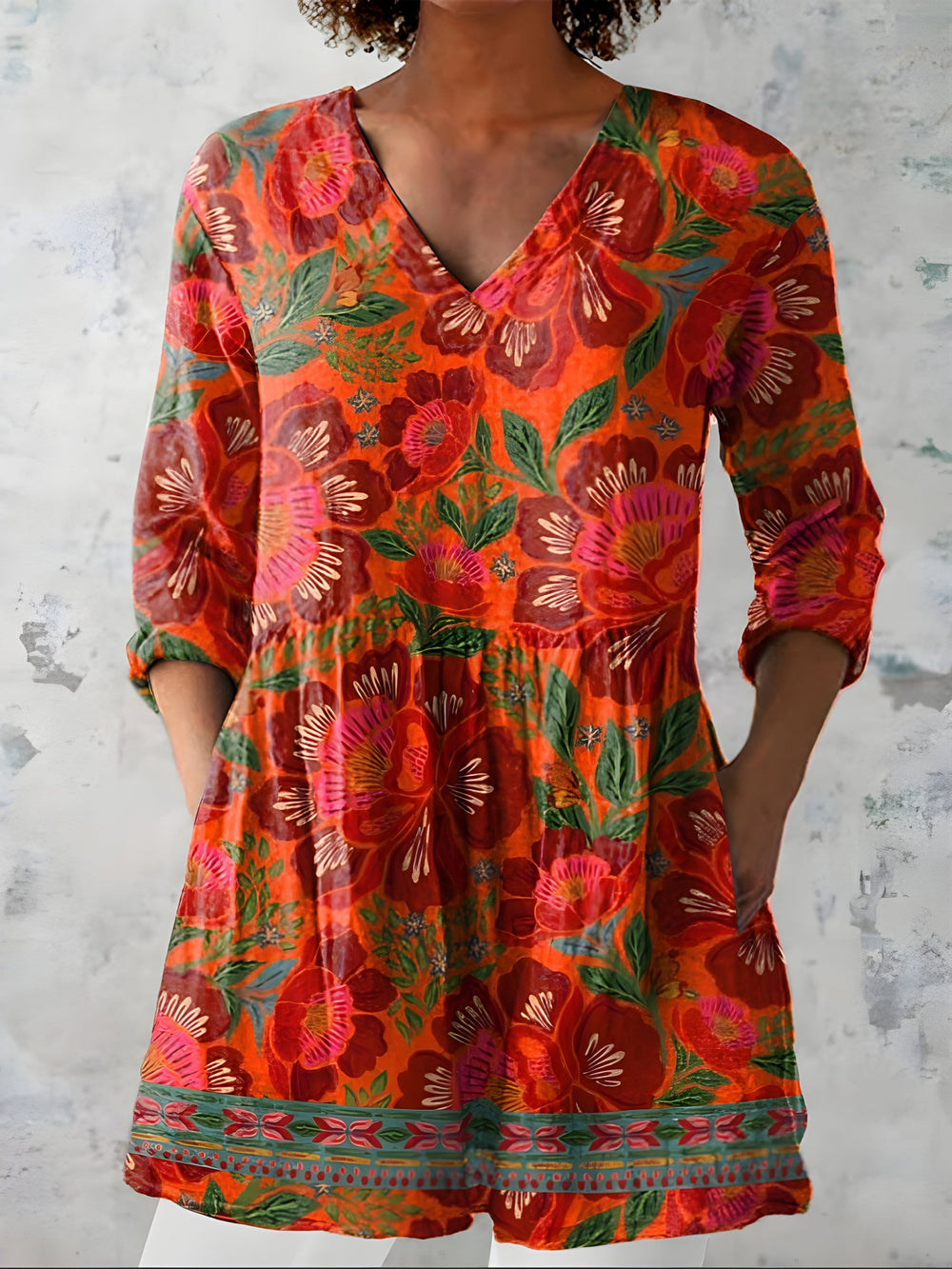 Paloma | Long V-Neck Blouse