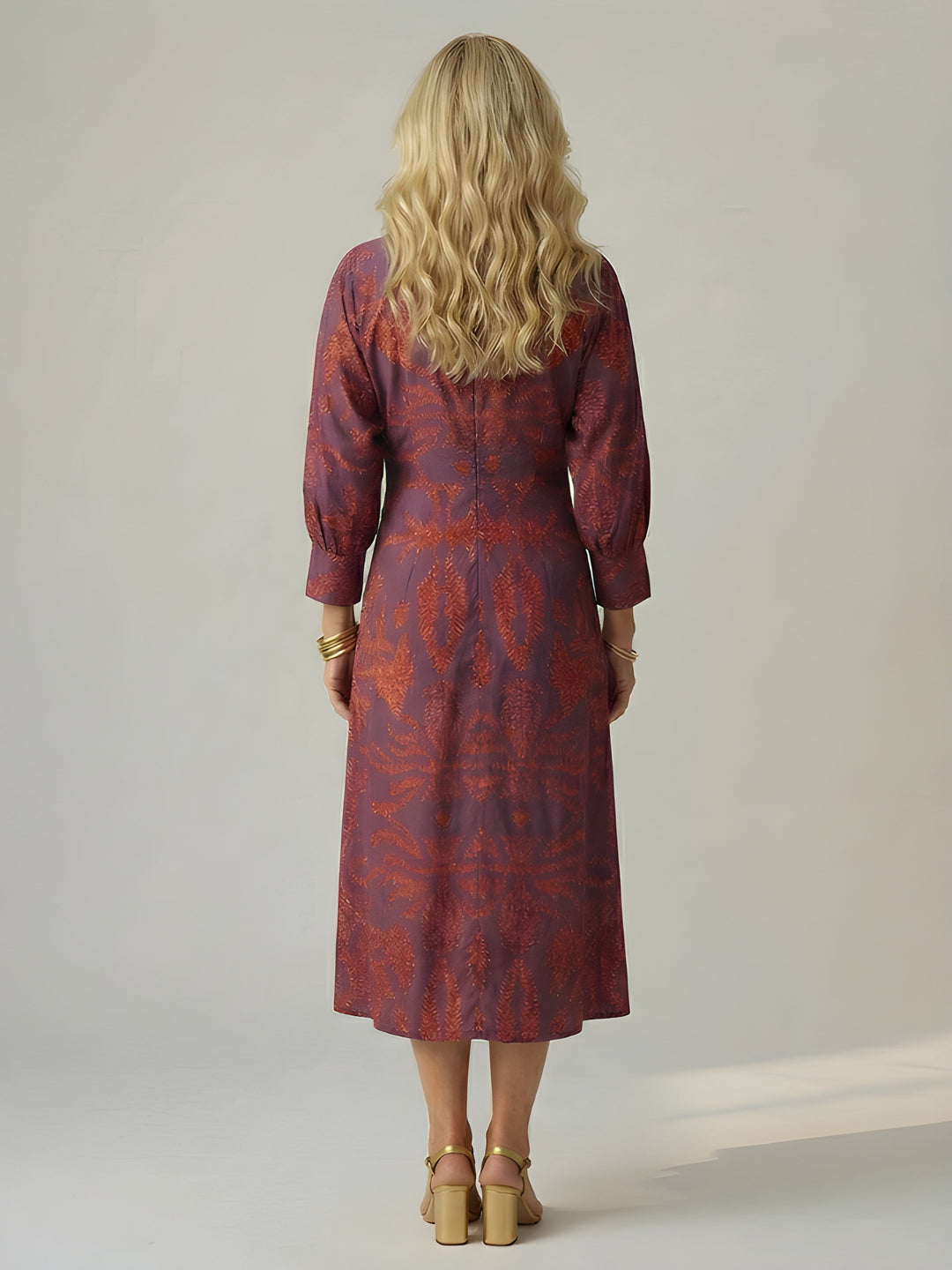 Johanna | Long Sleeve Wrap Midi Dress