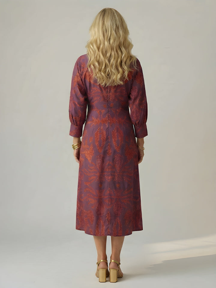 Johanna | Long Sleeve Wrap Midi Dress
