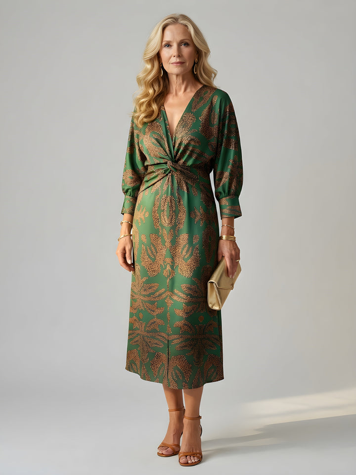 Johanna | Long Sleeve Wrap Midi Dress