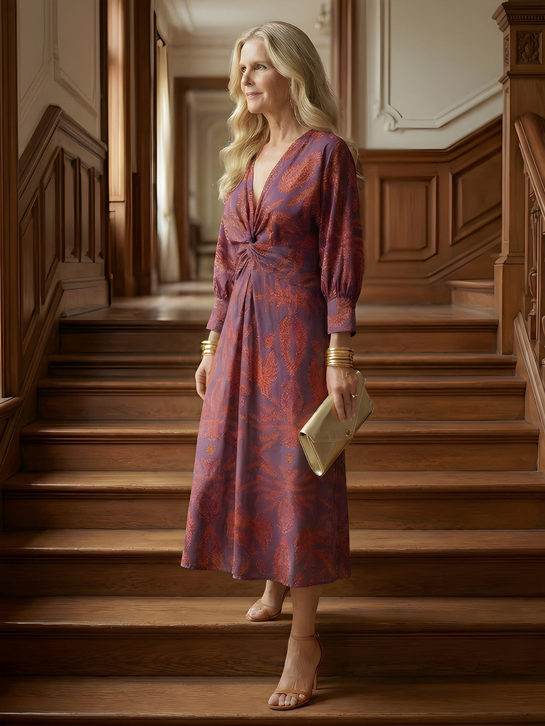 Johanna | Long Sleeve Wrap Midi Dress