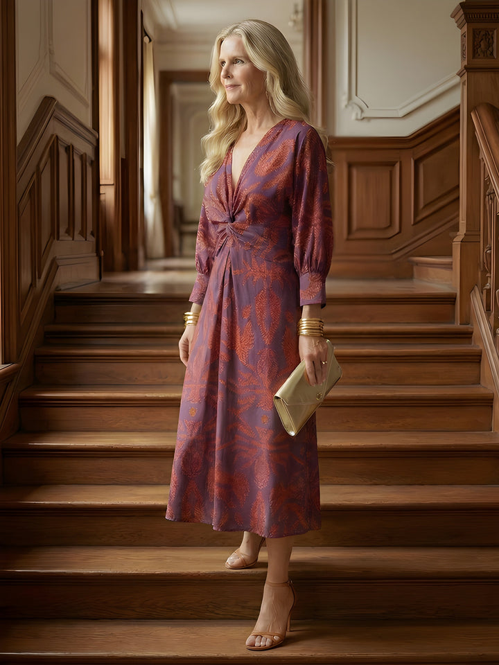 Johanna | Long Sleeve Wrap Midi Dress