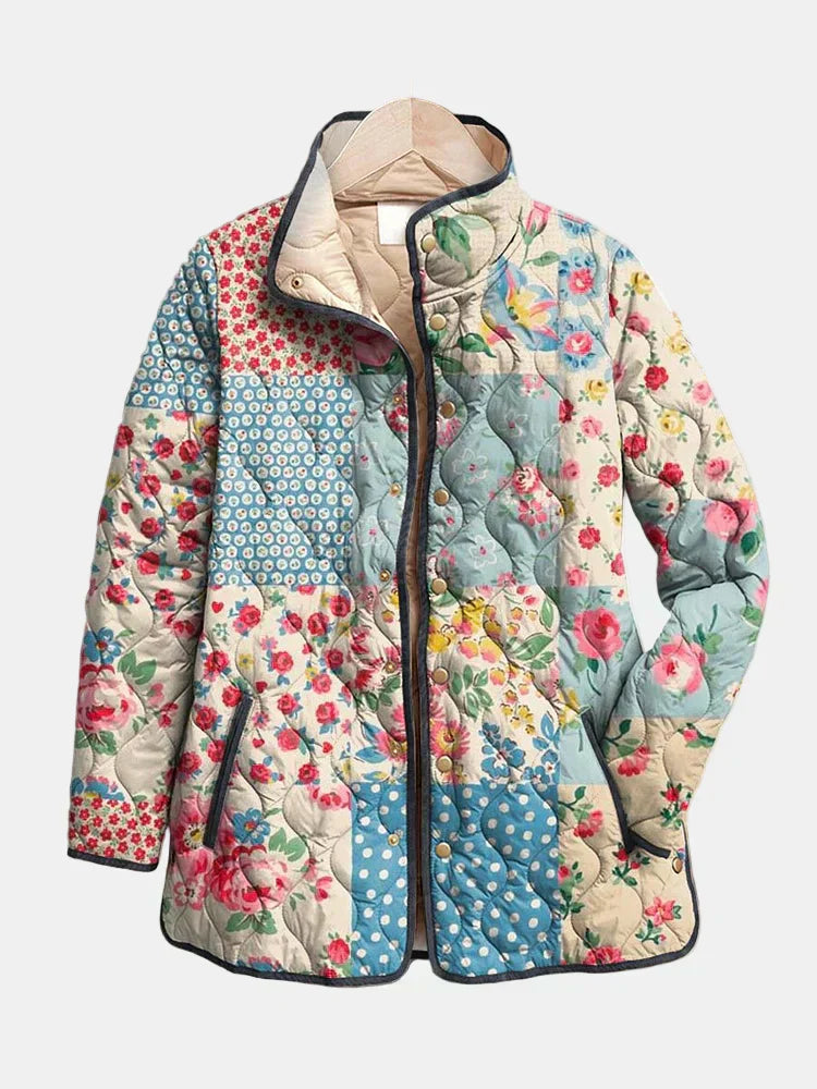 Bess | Painted Floral Quilted Jacket