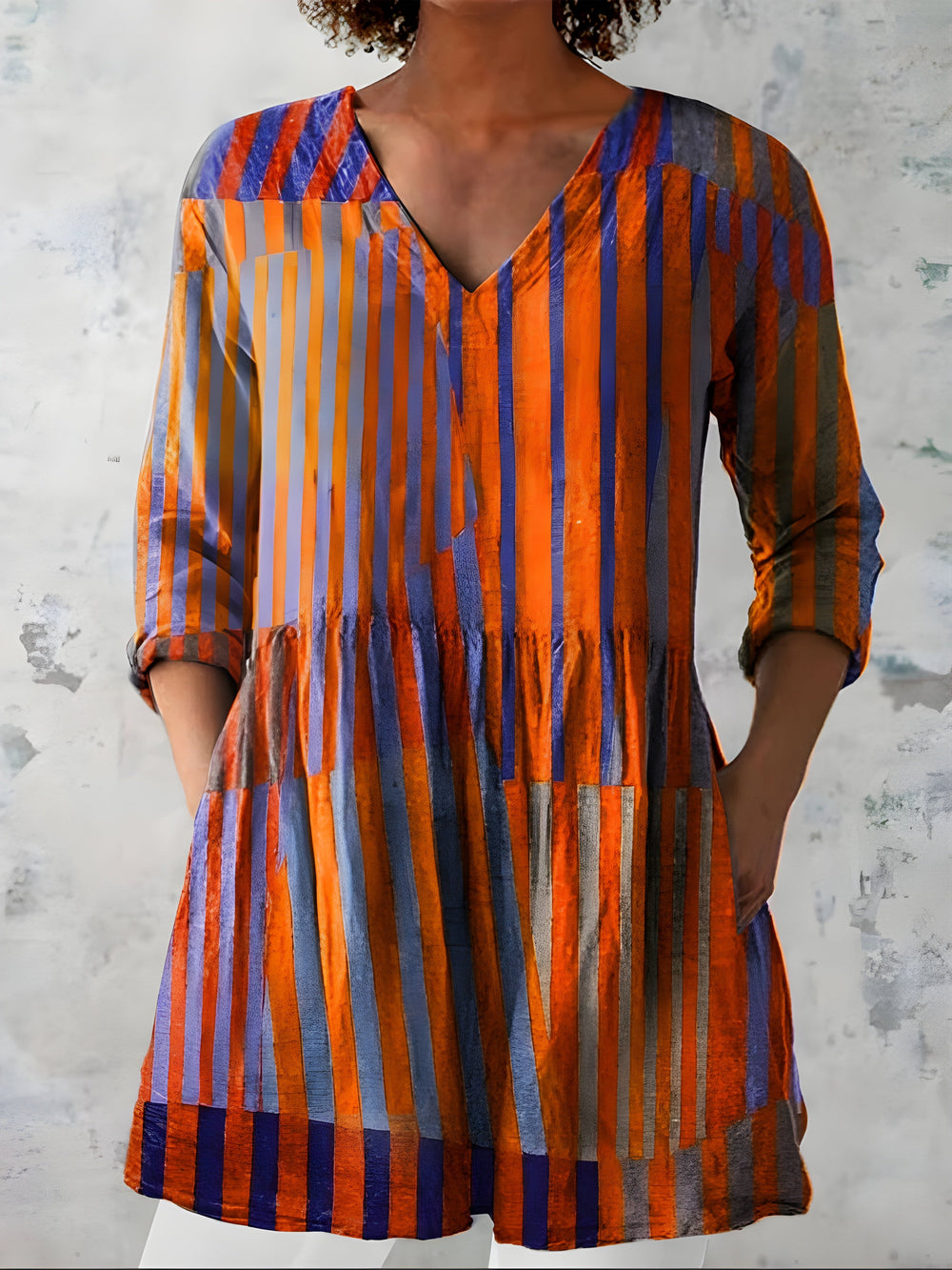 Mariel | Long V-Neck Blouse