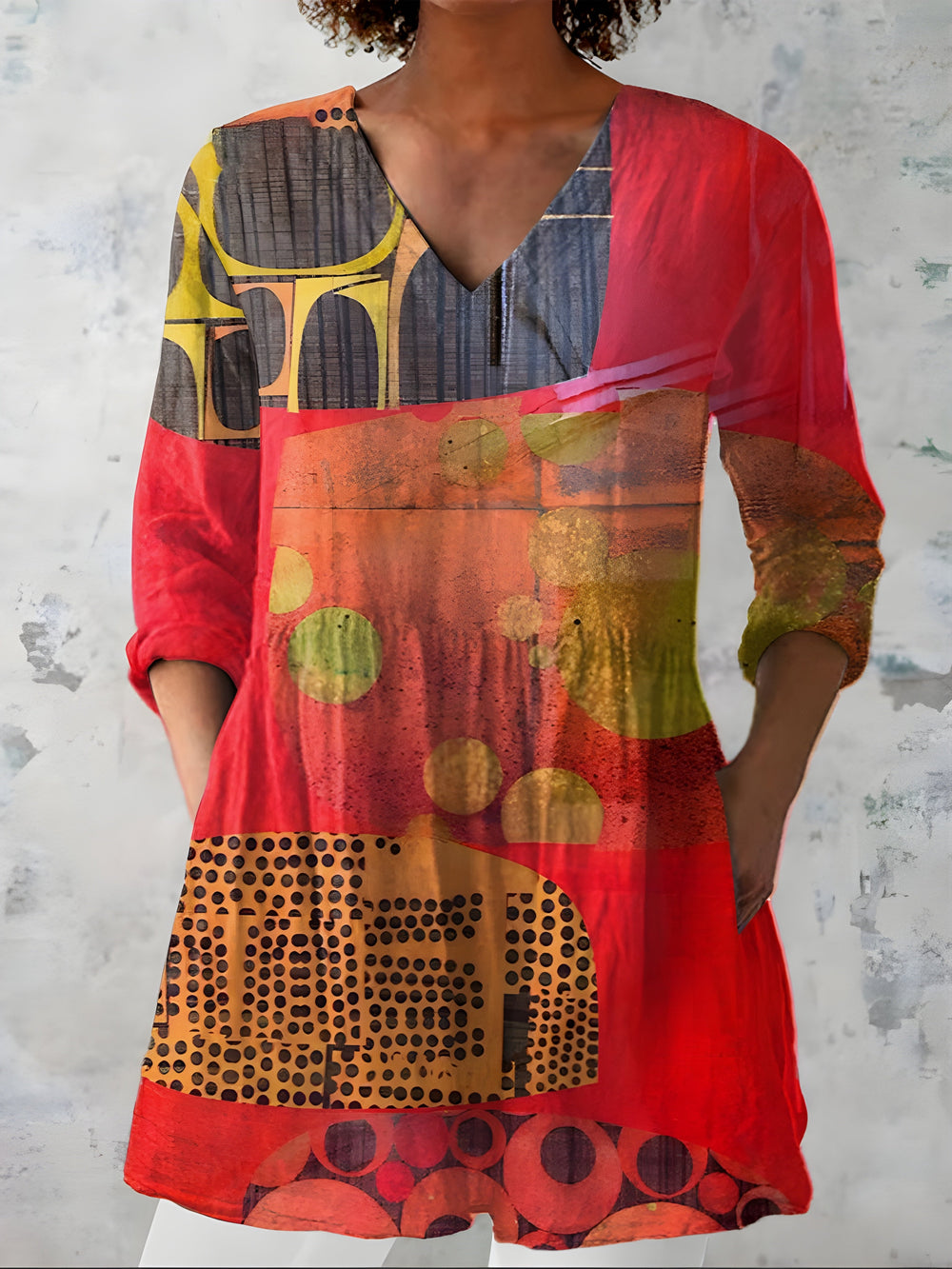 Carys | Long V-Neck Blouse