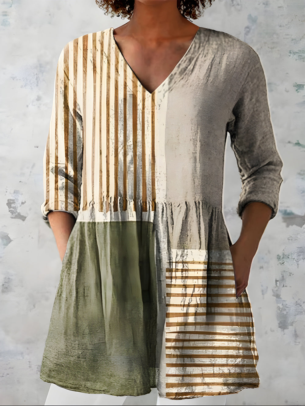 Gwendolyn | Long V-Neck Blouse