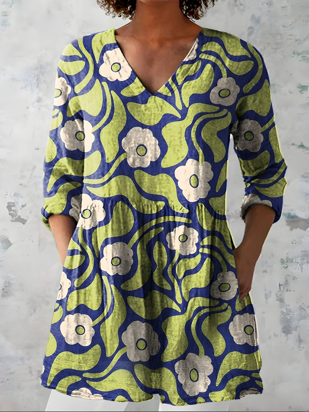 Magdalena | Long V-Neck Blouse