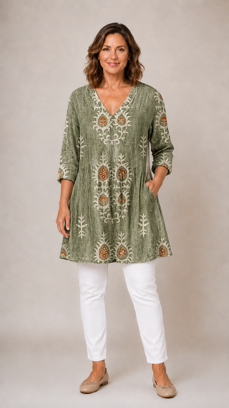 Charlotte | Long V-Neck Blouse