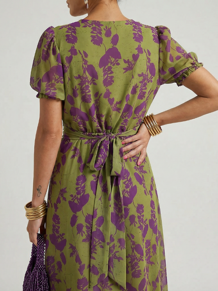 Jemima | Floral Wrap Midi Dress