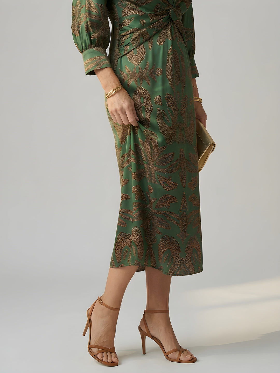 Johanna | Long Sleeve Wrap Midi Dress