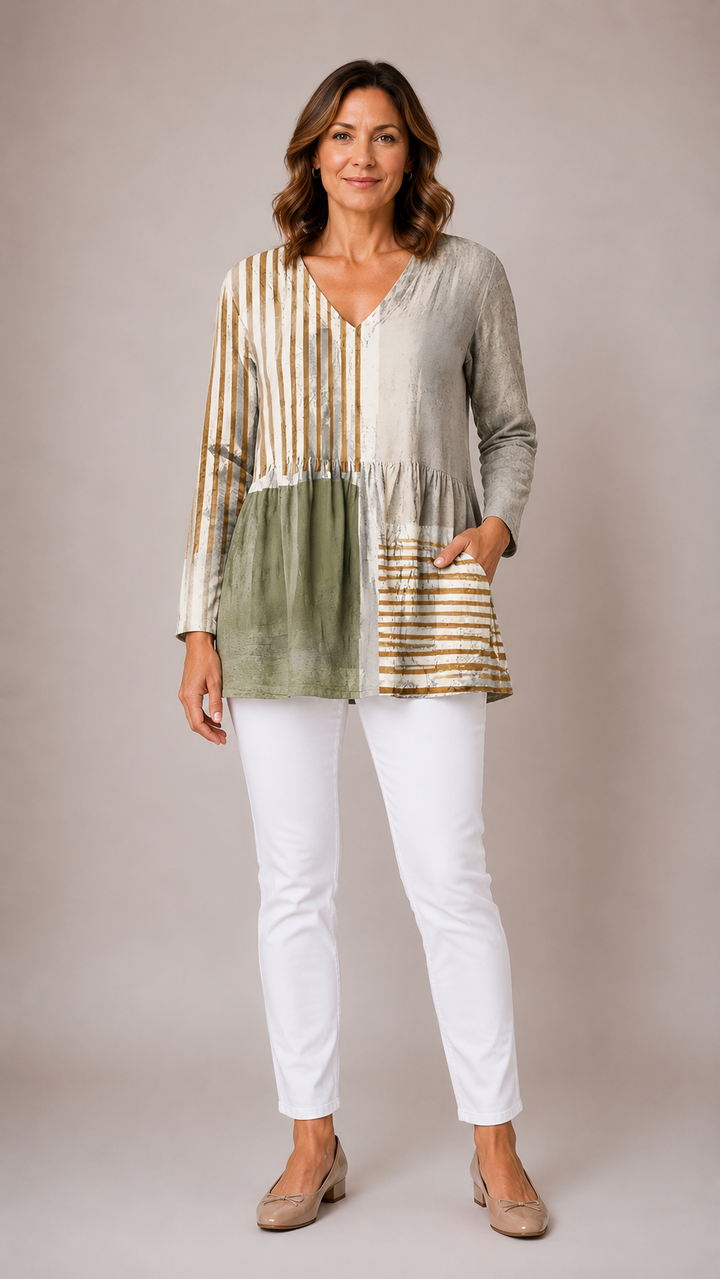 Gwendolyn | Long V-Neck Blouse