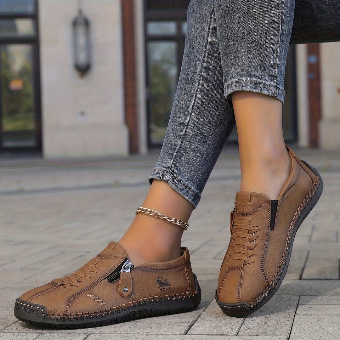 Moira | Elegant Side-Zip Sneakers