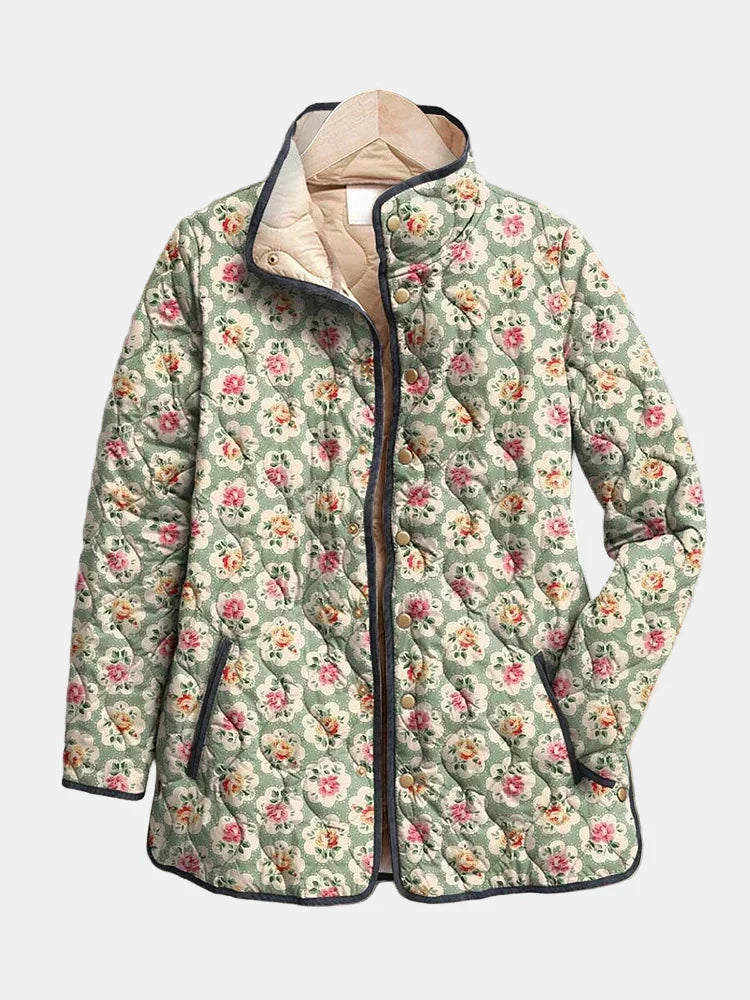 Cleo | Vintage Art Floral Quilted Jacket