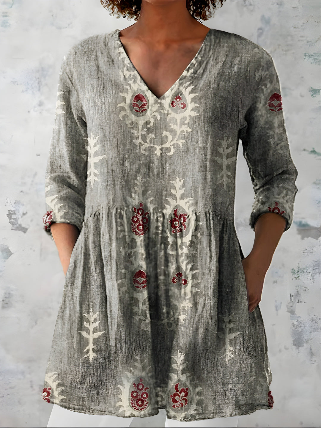 Charlotte | Long V-Neck Blouse