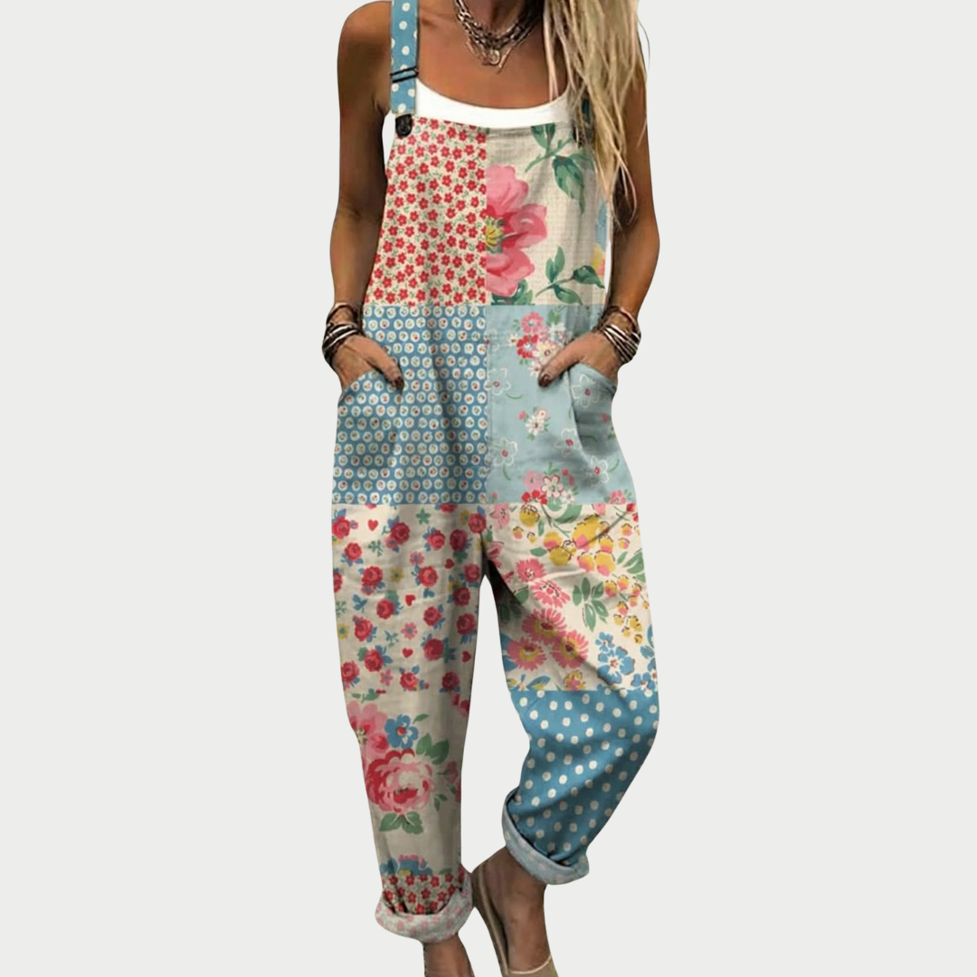 Josephine | Bright Multicolour Wide-Leg Jumpsuit
