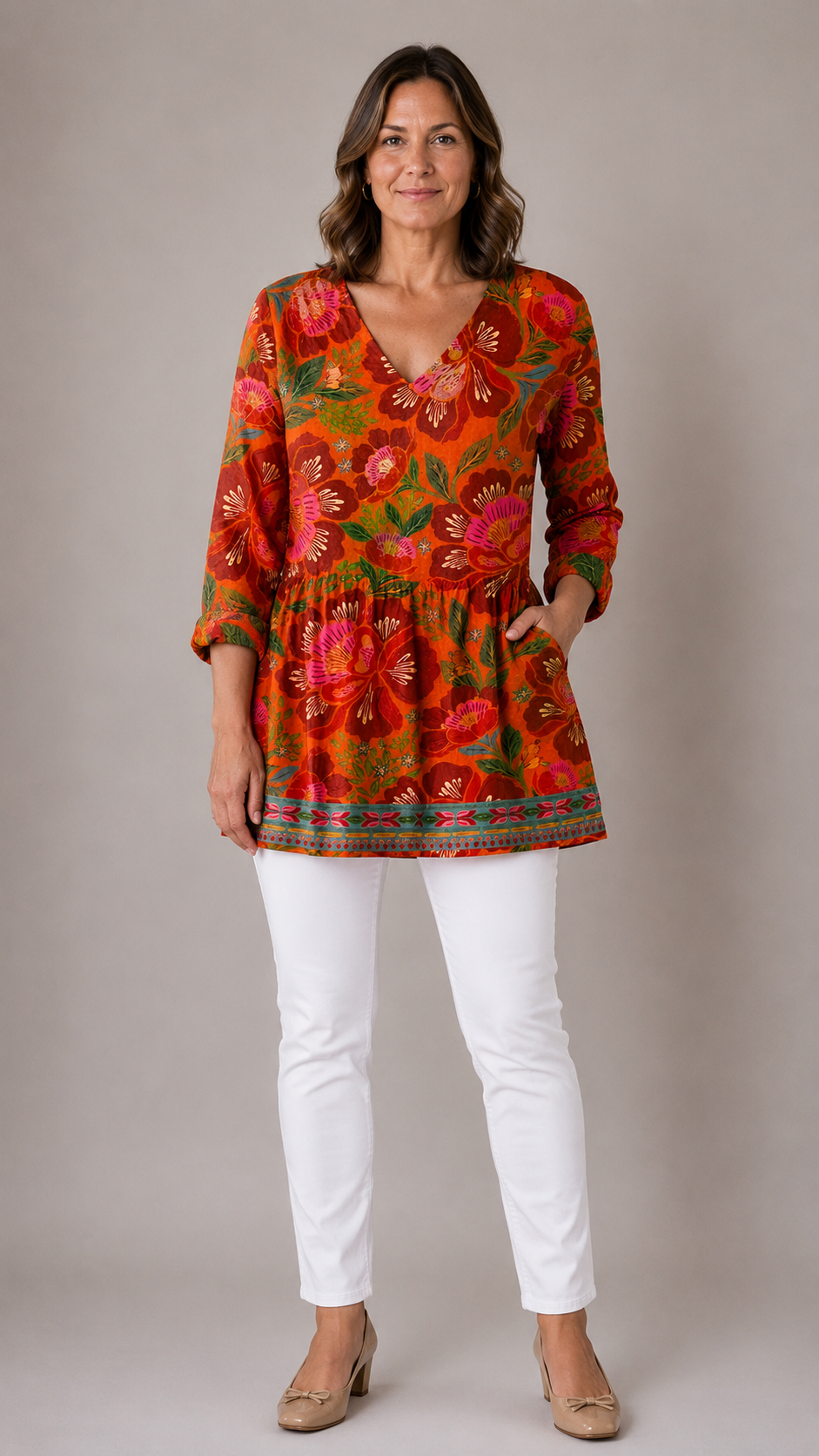 Paloma | Long V-Neck Blouse