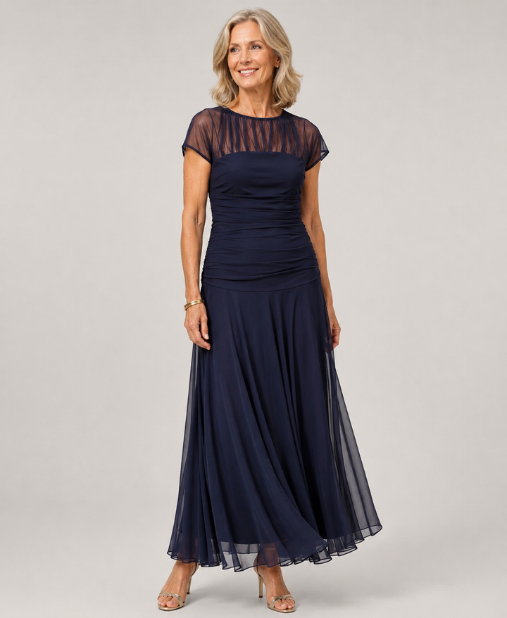 Esther | Chiffon Round-Neck Dress