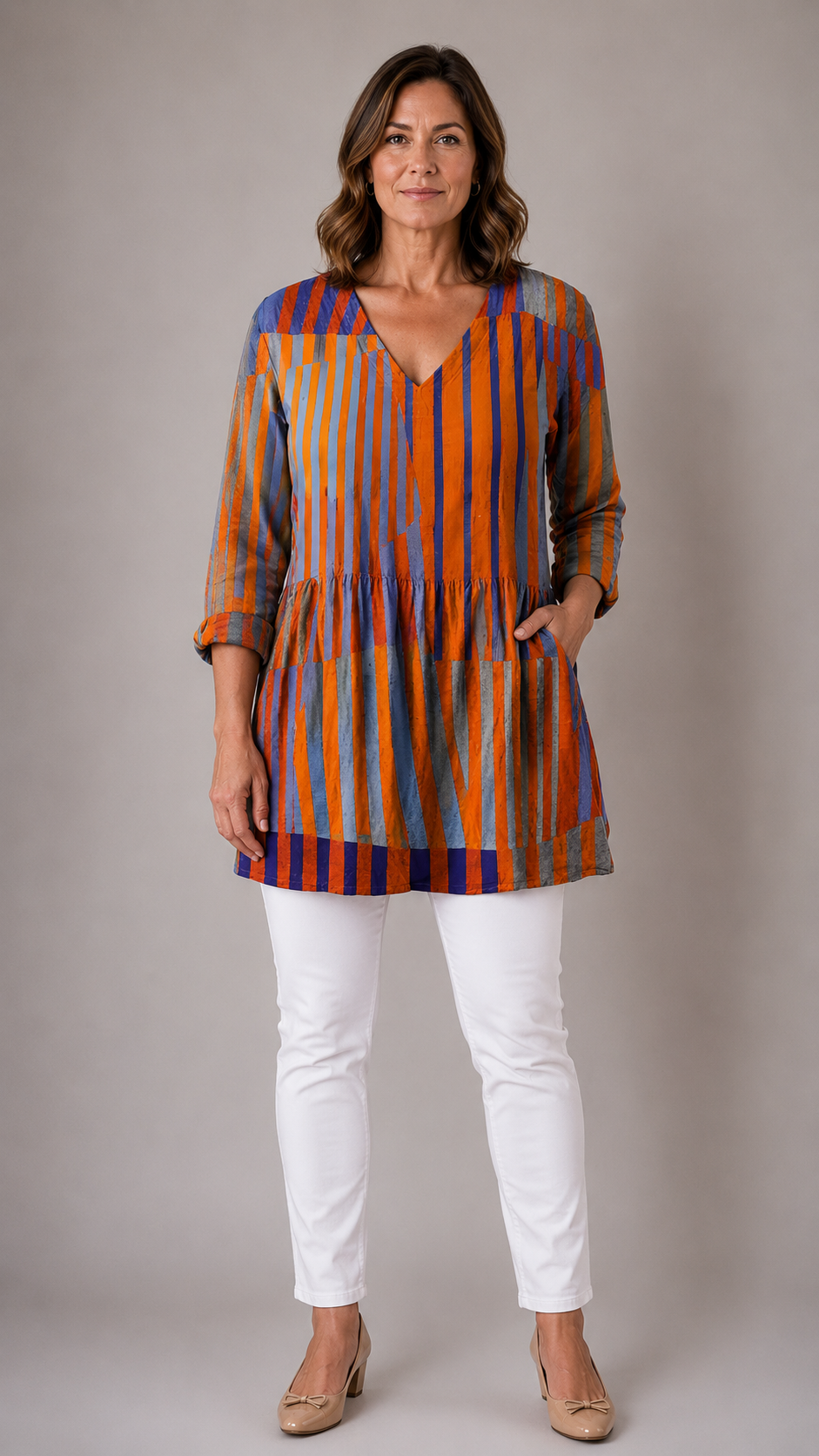 Mariel | Long V-Neck Blouse