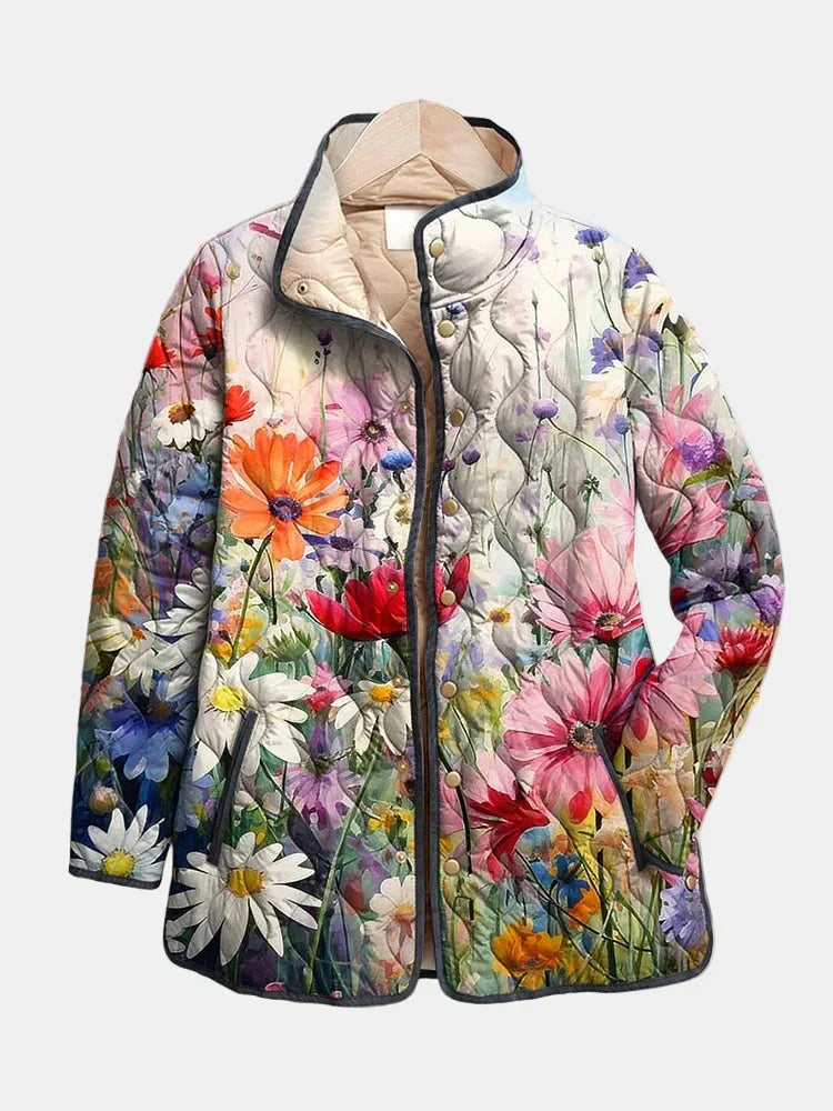 Louisa | Vintage Floral Quilted Jacket