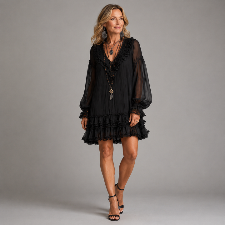 Celine | Ruffle A-Line Dress