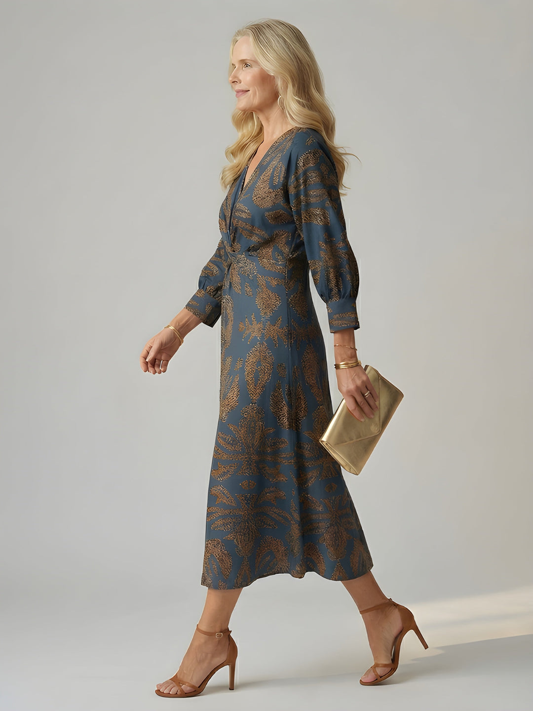 Johanna | Long Sleeve Wrap Midi Dress