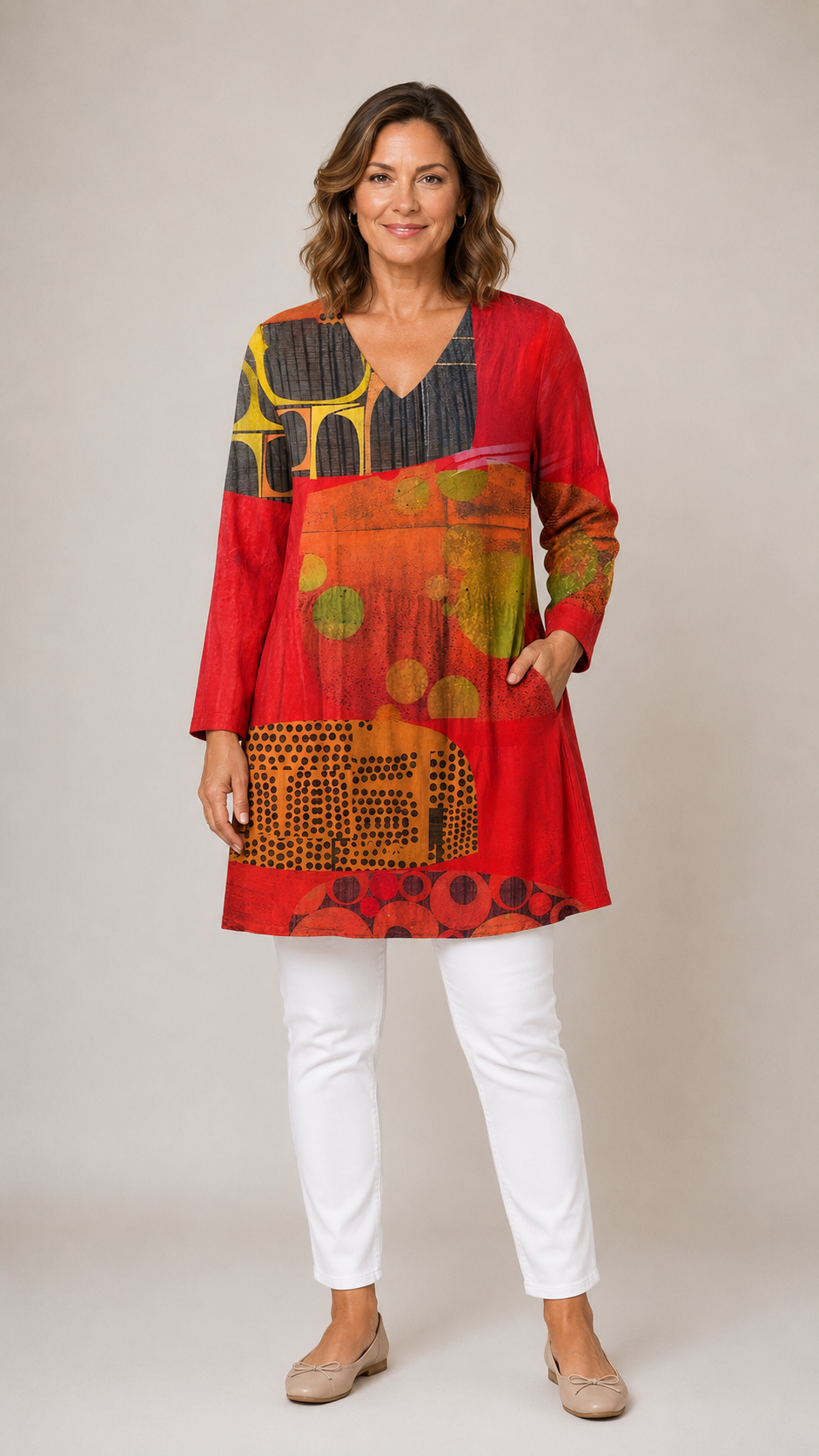 Carys | Long V-Neck Blouse