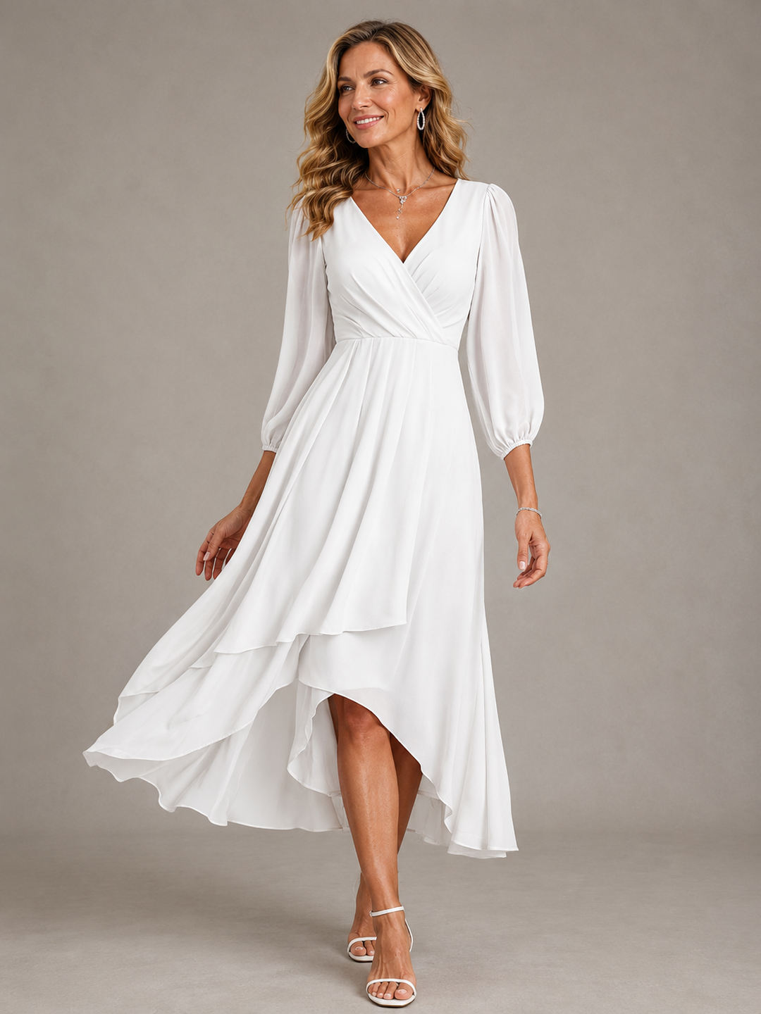 Edith | V-Neck Long Sleeve Maxi Dress