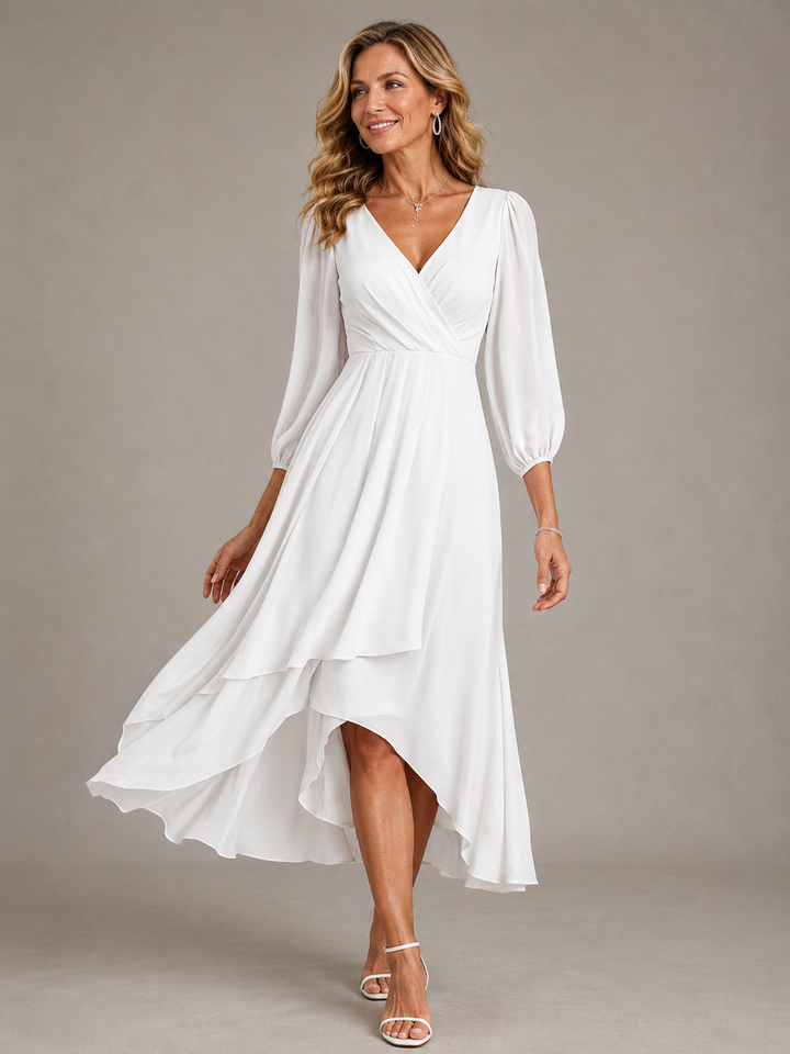 Edith | V-Neck Long Sleeve Maxi Dress