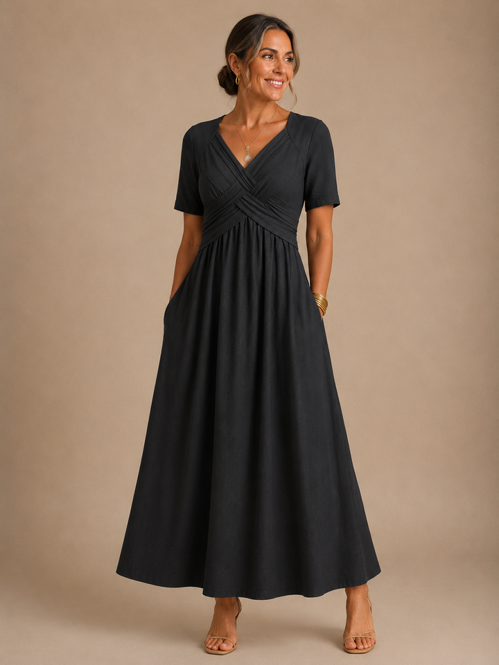 Ivy | Gathered Waist Midi Dress