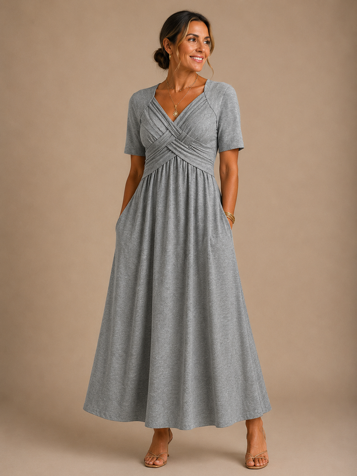 Ivy | Gathered Waist Midi Dress
