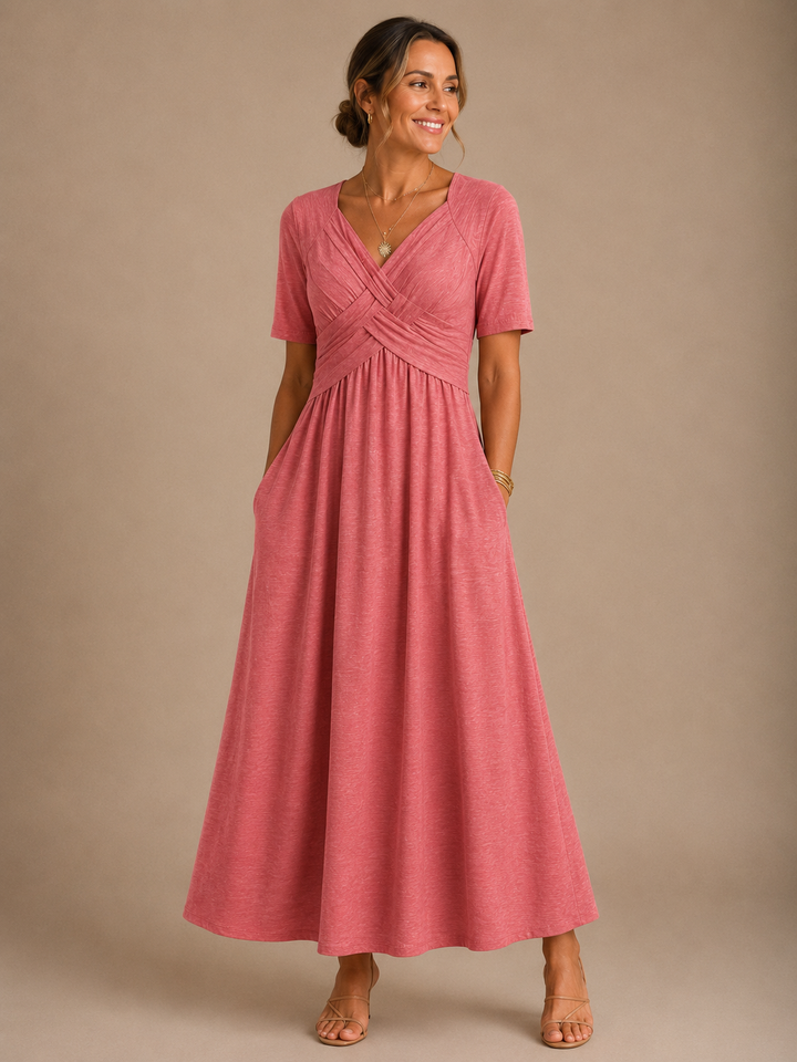 Ivy | Gathered Waist Midi Dress