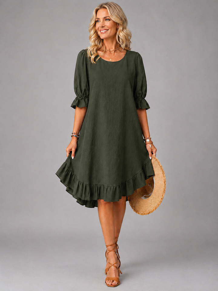 Lisette | Ruffle Hem Comfort Dress