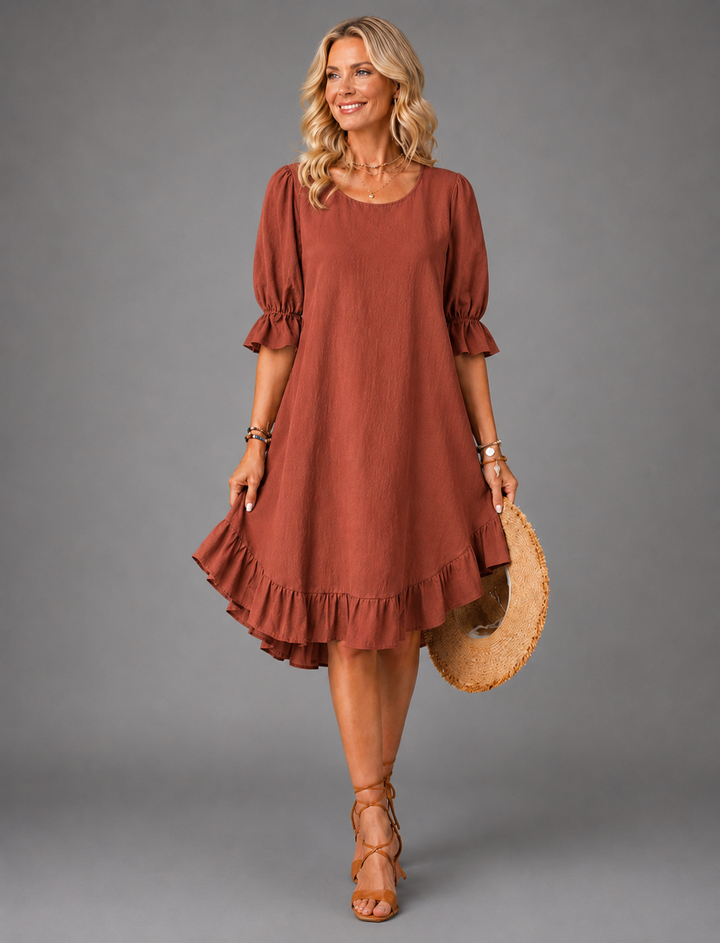 Lisette | Ruffle Hem Comfort Dress