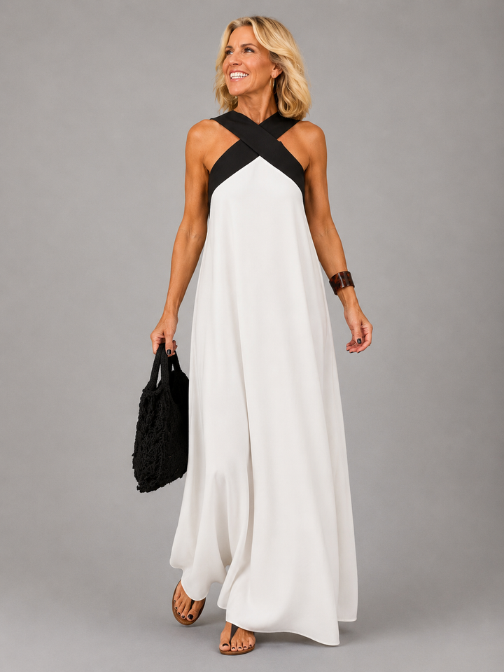 Etta | Crossover Neckline Maxi Dress