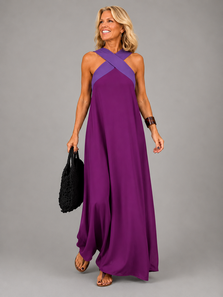 Etta | Crossover Neckline Maxi Dress