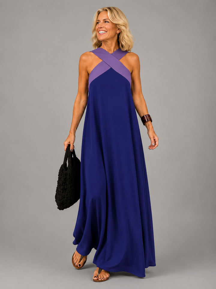Etta | Crossover Neckline Maxi Dress