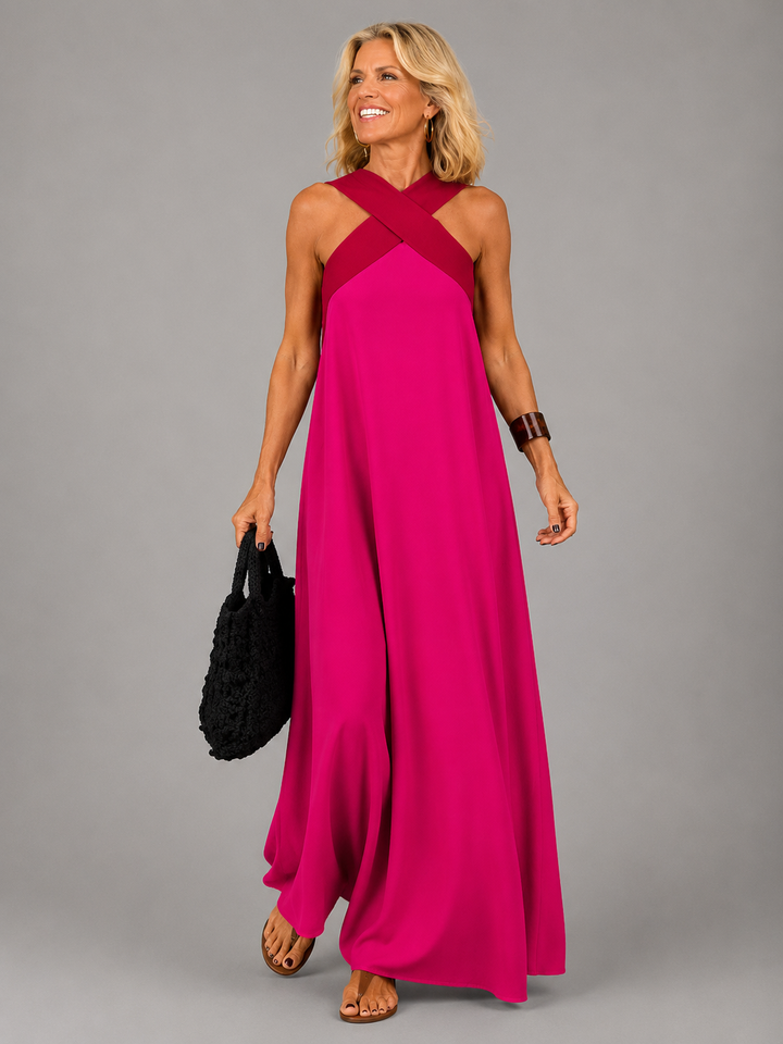 Etta | Crossover Neckline Maxi Dress