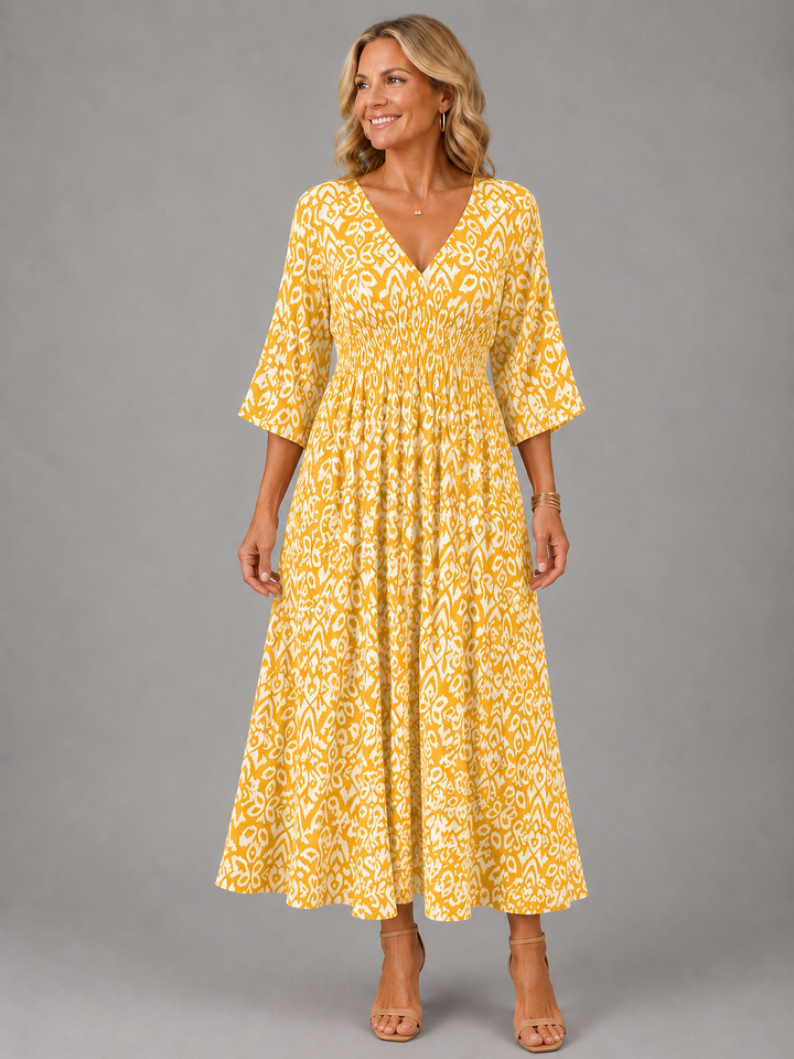 Mireille | Flowing V-Neck Midi Dress