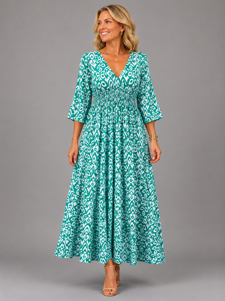 Mireille | Flowing V-Neck Midi Dress