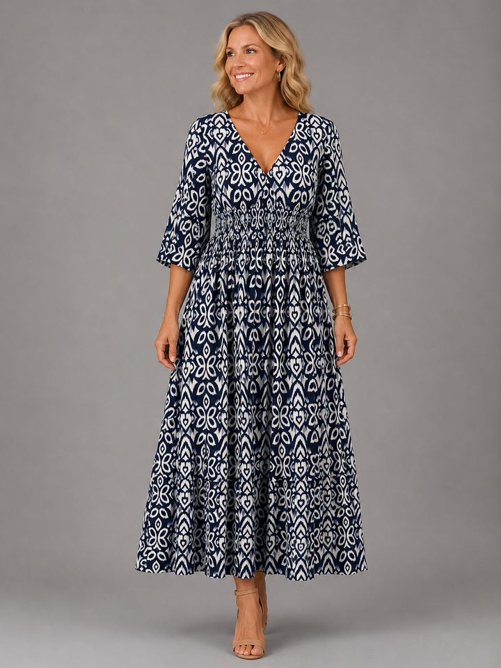 Mireille | Flowing V-Neck Midi Dress