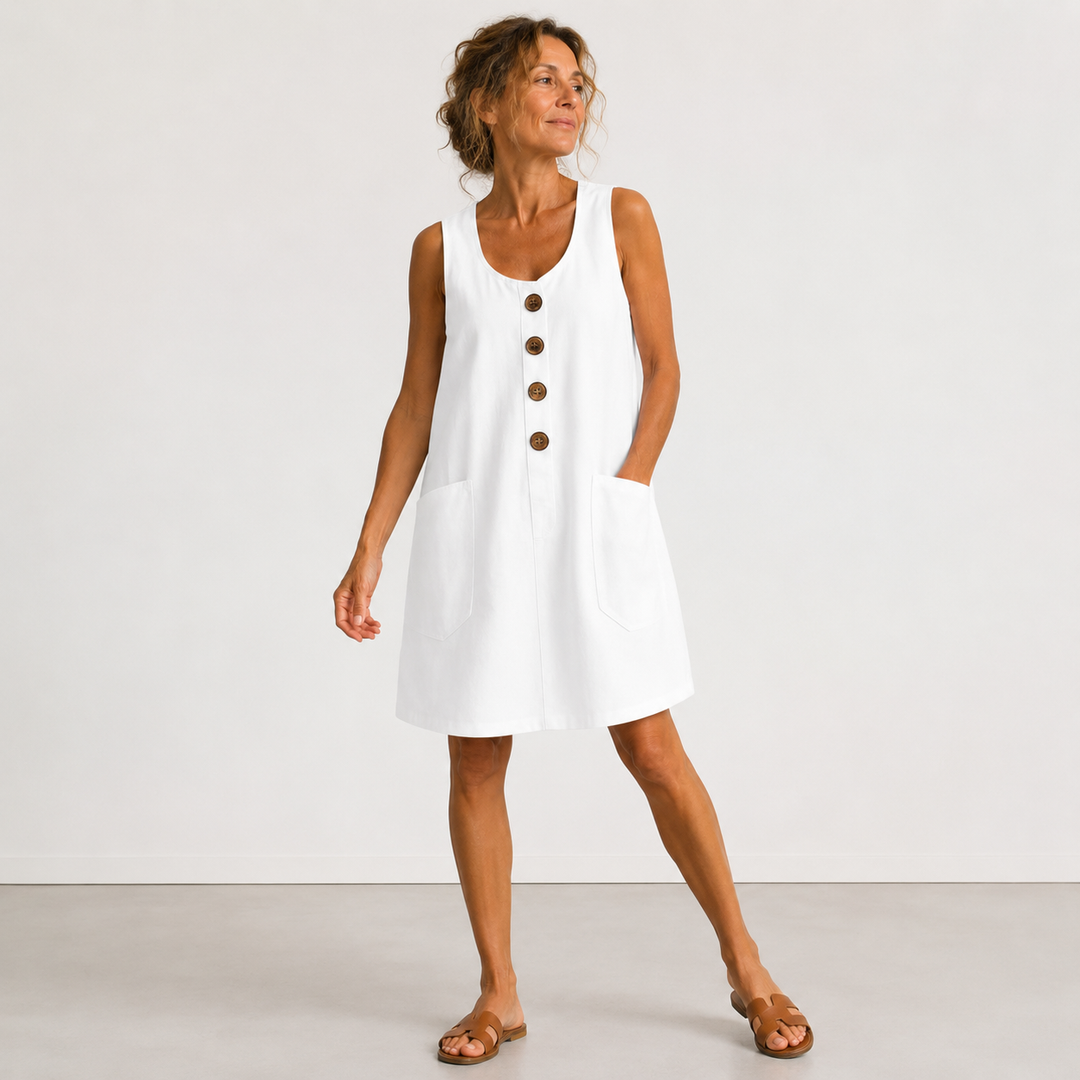 Lilian | Cotton and Linen Summer Dress