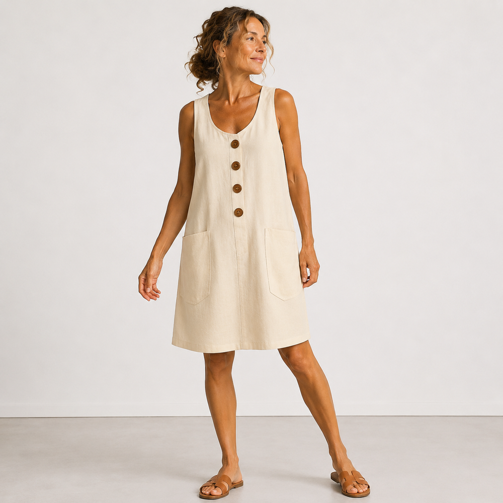 Lilian | Cotton and Linen Summer Dress
