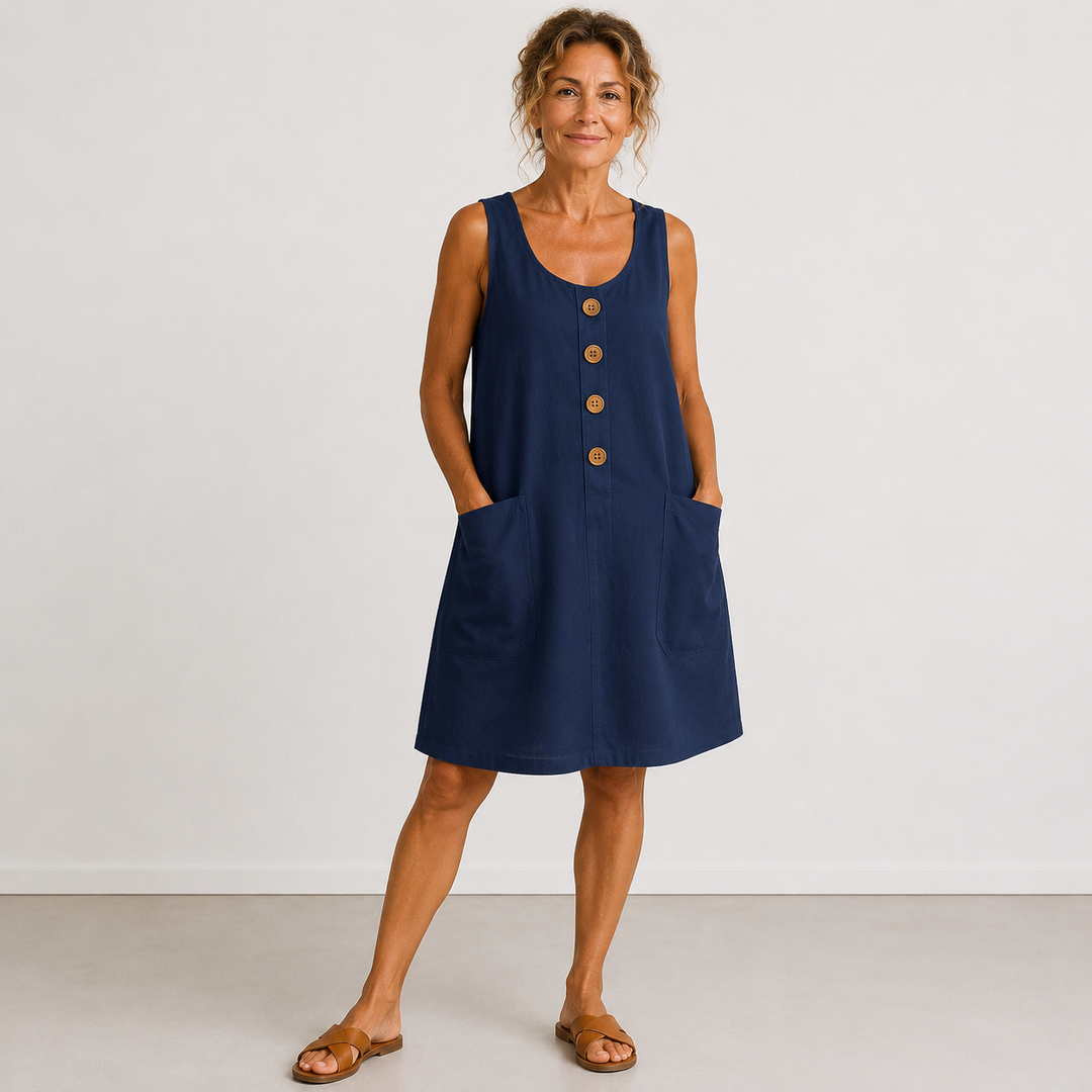 Lilian | Cotton and Linen Summer Dress